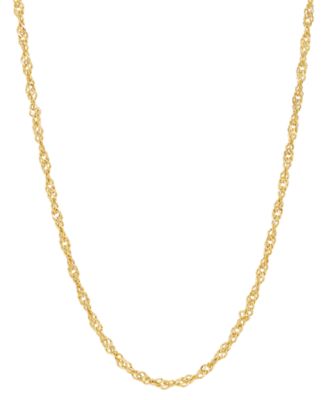 Italian Gold - Singapore Link 20" Chain Necklace in 14k Gold