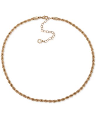 Anne Klein - Gold-Tone Rope Chain Collar Necklace, 16" + 3" extender