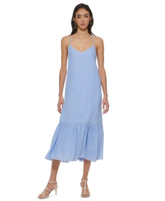 DKNY - Women's Crinkle X-Back Maxi Dress