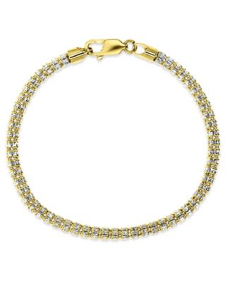 Macy's Brand - Ice Link Chain Bracelet in 10k Two-Tone Gold