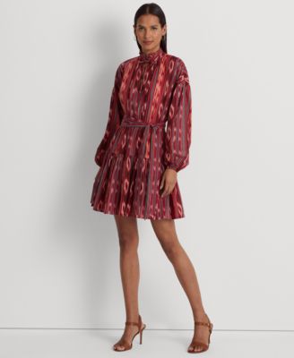 Lauren Ralph Lauren - Petite Fit & Flare Cotton Tiered Dress