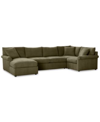 Furniture - 4-Pc. Fabric Modular Chaise Sectional Sofa