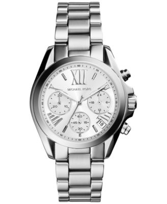 Michael Kors - Women's Chronograph Mini Bradshaw Stainless Steel Bracelet Watch 36mm MK6174