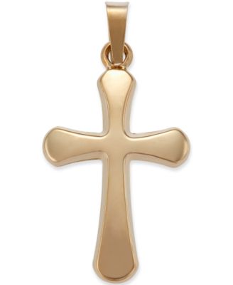 Macy's Brand - Rounded Cross Pendant in 14k Yellow Gold