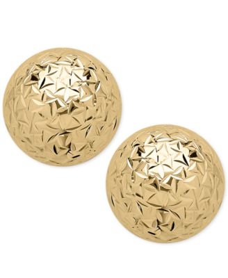 Macy's Brand - Textured Ball Stud Earrings in 14k White Gold or Yellow Gold
