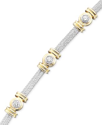 Macy's Brand - Diamond Bracelet (1 ct. t.w.) in 14k White & Yellow Gold