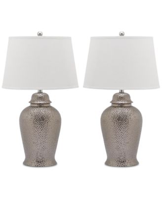 Safavieh - Set of 2 Metallica Ginger Jar Ceramic Table Lamps