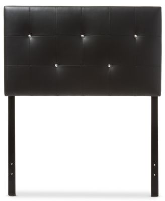 Furniture - Kirchem Faux Leather Twin Headboard, Quick Ship