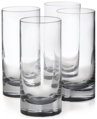 Hotel Collection - 4-Pc. Highball Glass Set with Gray Accents