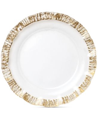 VIETRI - Rufolo Glass Gold Collection Service Plate/Charger