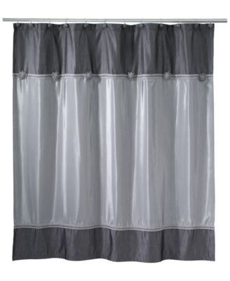 Avanti - Braided Medallion Colorblocked Granite Shower Curtain