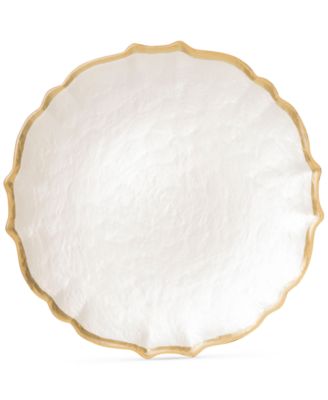 VIETRI - Pastel Glass Collection White Salad Plate