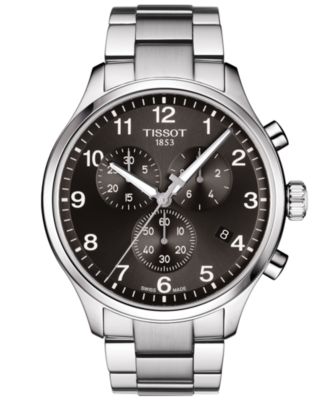 Tissot - Men's Swiss Chronograph Chrono XL Classic T-Sport Stainless Steel Bracelet Watch 45mm