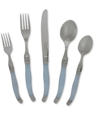 French Home - Laguiole 20-Piece French Blue Flatware Set, Service for 4