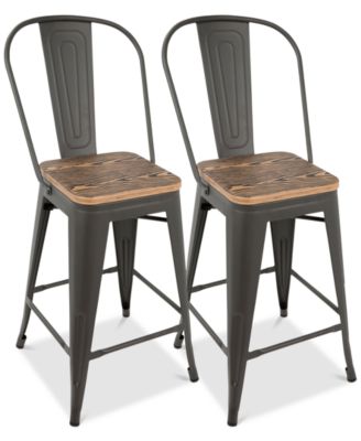 Lumisource - Oregon Counter Stool (Set of 2), Quick Ship