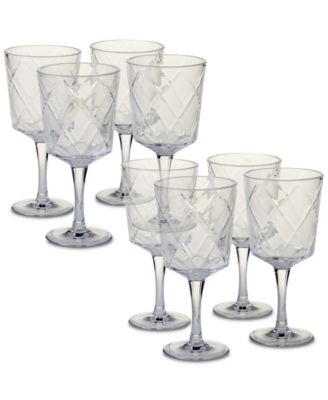 Certified International - Clear Diamond Acrylic 8-Pc. All-Purpose Goblet Set