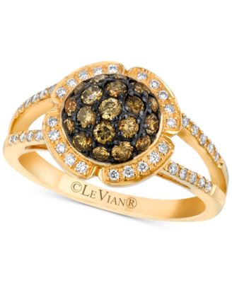 Le Vian - Diamond Halo Cluster Ring (3/4 ct. t.w.) in 14k Gold