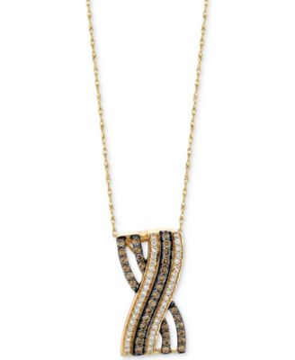 Le Vian - Diamond Overlap 18" Pendant Necklace (5/8 ct. t.w.) in 14k Gold