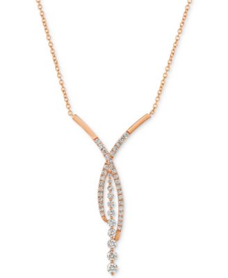 Le Vian - Diamond Fancy 18" Statement Necklace (1-5/8 ct. t.w.) in 14k Rose Gold