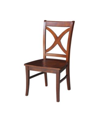 International Concepts - Salerno Chair, Wood Seat, Set of 2, Set of 2