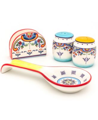 Euro Ceramica - ZANZIBAR 4 PIECE ACCESSORY SET