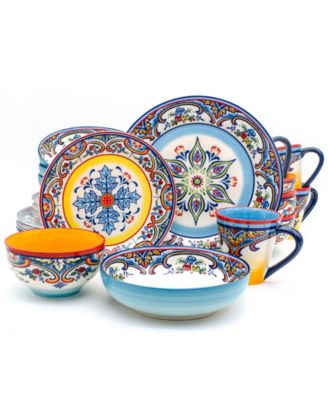 Euro Ceramica - ZANZIBAR 20 PIECE STONEWARE DINNERWARE SET