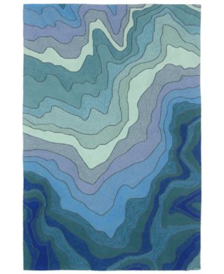 Liora Manne' - Ravella 2267 Mykonos Blue 5' x 7'6" Indoor/Outdoor Area Rug