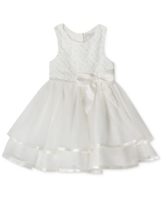 Rare Editions - Baby Girls Tiered Pearl Dress