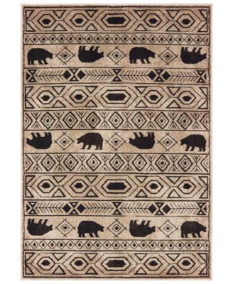 Oriental Weavers - Woodlands 9651A Ivory/Black 6'7" x 9'2" Area Rug