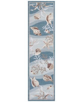 Kas - Sonesta Shells 2003 Seafoam 2' x 7'6" Runner Area Rug