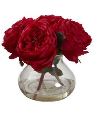 Nearly Natural - Fancy Rose w/Vase