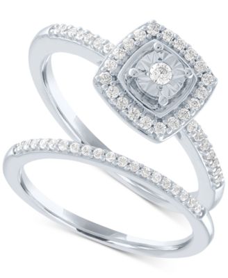 Promised Love - Diamond Bridal Set (1/4 ct. t.w.) in Sterling Silver