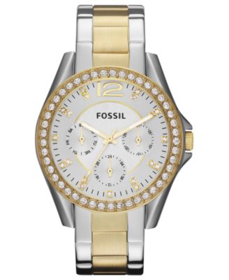Fossil - Women's Riley Two Tone Stainless Steel Bracelet Watch 38mm ES3204