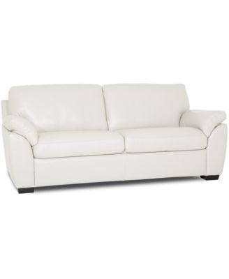 Furniture - Lothan 82" Leather Apartment Sofa with 2 Cushions