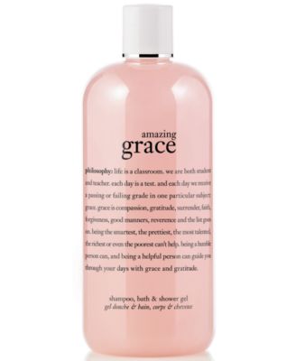 philosophy - amazing grace 3-in-1 shampoo, shower gel and bubble bath, 16 oz