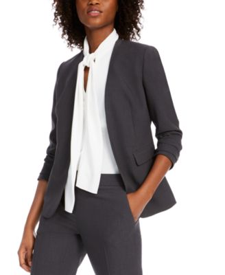Bar III - Collarless Open-Front Jacket