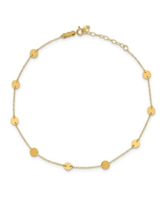 Macy's Brand - Disc Anklet with Adjustable 1" Extender in 14k Yellow Gold