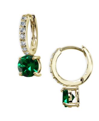 Giani Bernini - Colored Cubic Zirconia Huggie Hoop Earrings in 18k Gold Plated Sterling Silver