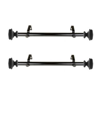 Rod Desyne - Bedpost 1" Side Curtain Rod 12-20 inch (Set of 2)