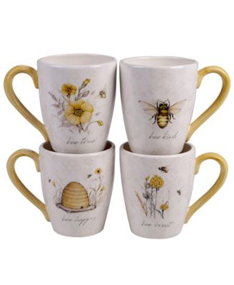 Certified International - Bee Sweet 4-Pc. Mugs asst.