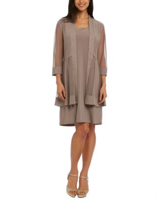 R & M Richards - Embellished Dress & 3/4-Sleeve Jacket