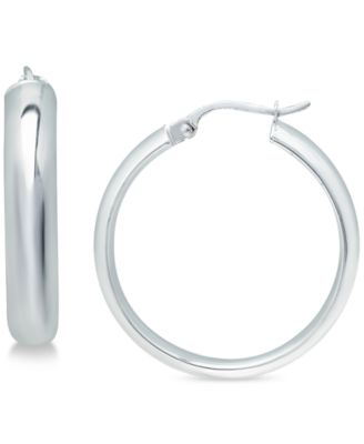Giani Bernini - Medium Polished Hoop Earrings in Sterling Silver, 35mm