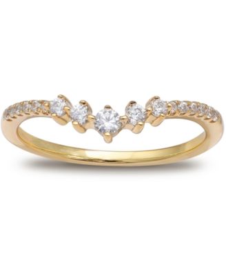 Giani Bernini - Cubic Zirconia V Band in 18k Gold-Plated Sterling Silver