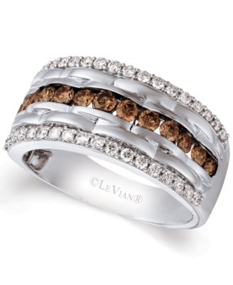 Le Vian - Men's Diamond Multi-Row Ring (1-1/3 ct. t.w.) in 14k White Gold