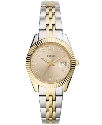 Fossil - Women's Scarlette Mini Two-Tone Two-Tone Bracelet Watch 32mm