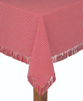 Lintex - Homespun Red 100% Cotton Tablecloth 60"X84"