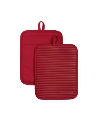 KitchenAid - Ribbed Soft Silicone 2-Pc. Pot Holder Set