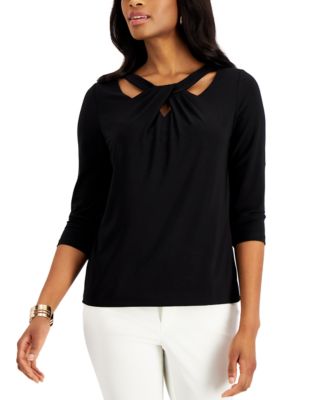 Kasper - Twist-Neck Top