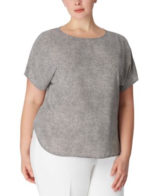 Anne Klein - Plus Size Printed Short-Sleeve Top