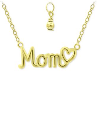 Giani Bernini - Mom Heart Pendant Necklace, 16" + 2" extender